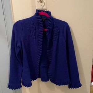 Beautiful Royal Blue Wool Cardigan